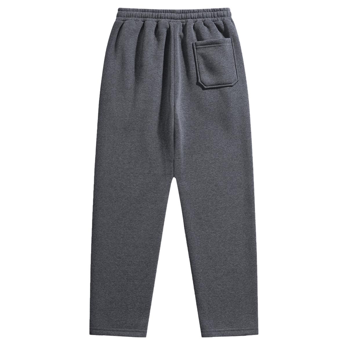 Men's Casual Jogger Pants Elastic Waistband with Drawstring Design Side Pockets Autumn Winter Athletic Style Full Length Comfortable Fabric Durable Material for Sports Workouts Outdoor Activities Solid Fashion Sweatpants