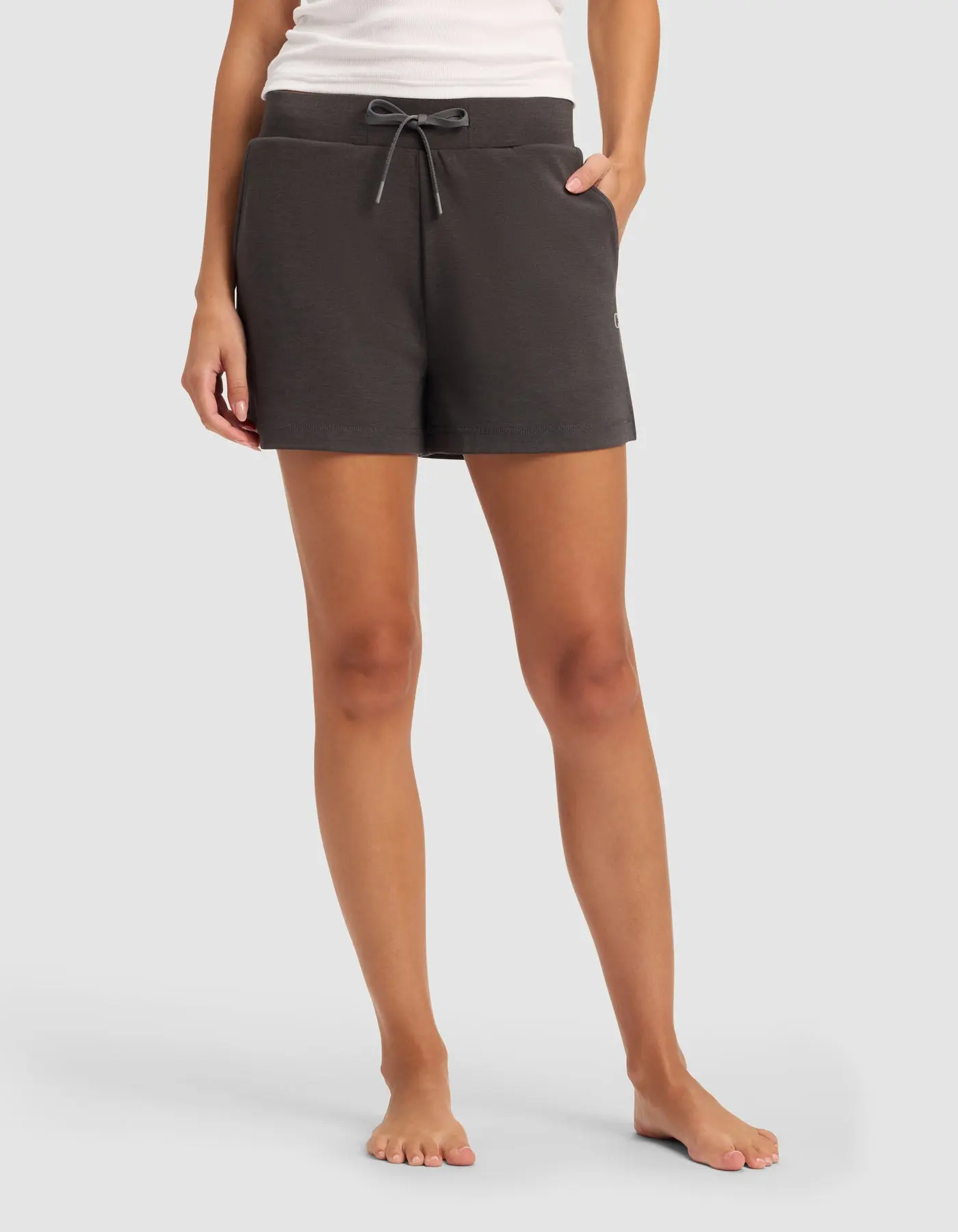 Cozy Earth Women’s Brushed Bamboo Shorts | Ultra-Soft Bamboo Viscose Shorts with Drawstring Waist & Pockets