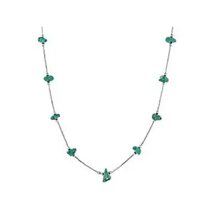 JTV Blue Turquoise Nugget Liquid Silver 18" Necklace