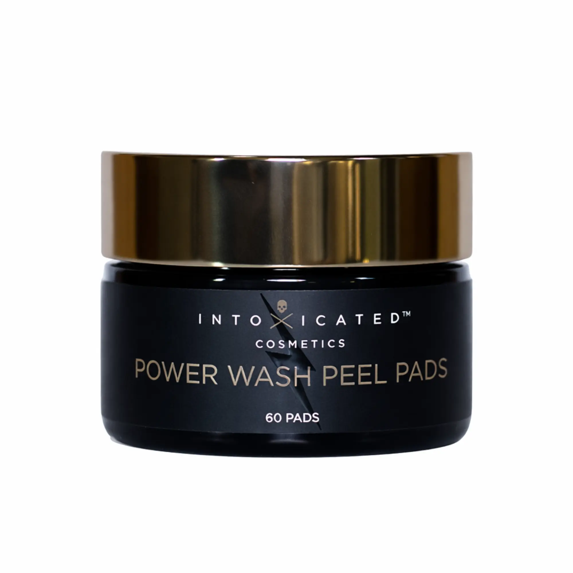 Intoxicated Cosmetics Power Wash Peel Pads with 5% Glycolic Acid 5% Lactic Acid & 2% Salicylic Acid for Smooth Radiant Skin