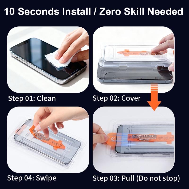 ZAREVO Screen Protector for iPhone 17 Pro Max - 10X Stronger Protection, Bubble-Free Application, Easy Install Kit, Case-Friendly Edges