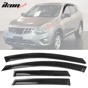 Window Visor for Nissan Rogue 2009-2013 Slim Style Smoke Tinted Acrylic