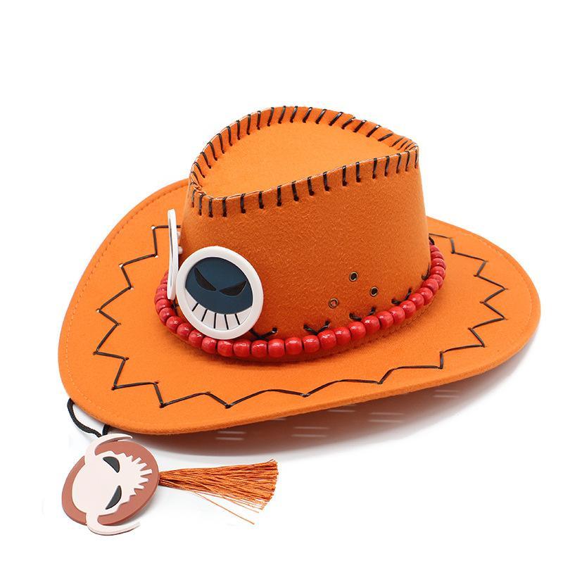 One Piece Portgas D Ace Cowboy Hat Fashion Sunshade Cap Unisex Outdoor Casual Versatile Anime Fan Daily Wear Hat