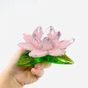 Glass Lotus Flower, Pink