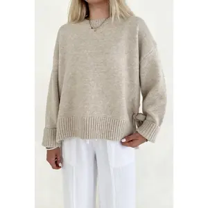 Jade Side Tie Sweater in Natural