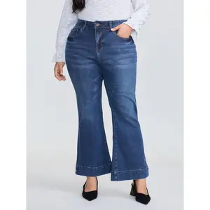 【Y2K】【Pocket Approved】BLOOMCHIC Plus Size Stretchy Soft Bootcut Jeans [M-6X] 2026 Summer Vibes Swimweek