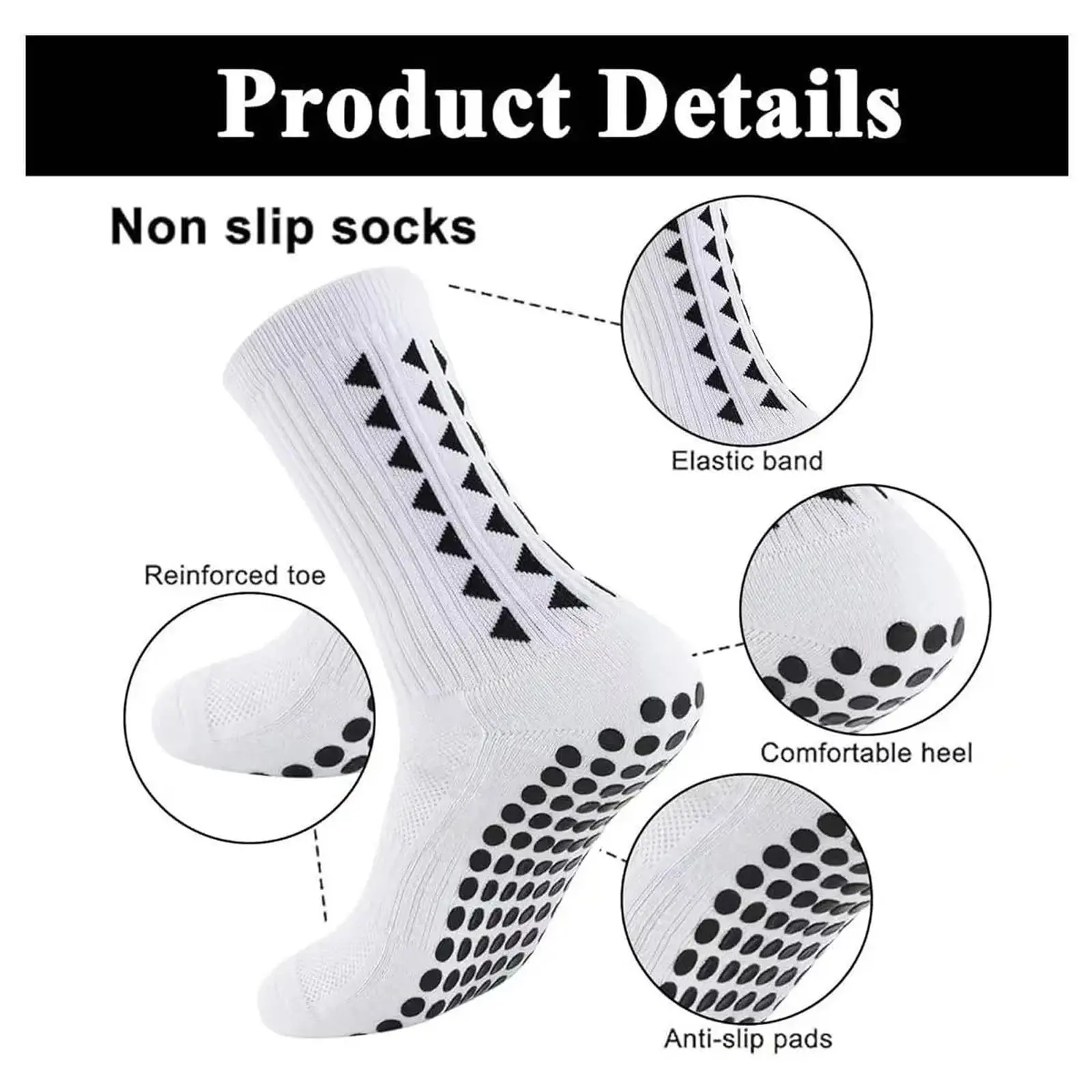 Unisex Soccer Socks 3/6/10 Pairs Breathable Cushioned Non-Slip Silicone Grips Mid-Calf Professional Training Socks for Matches Workouts Unisex Soccer Socks 3/6/10 Pairs Breathable Cushioned Non-Slip Silicone Grips Mid-Calf Professional Training Socks for Matches Workouts