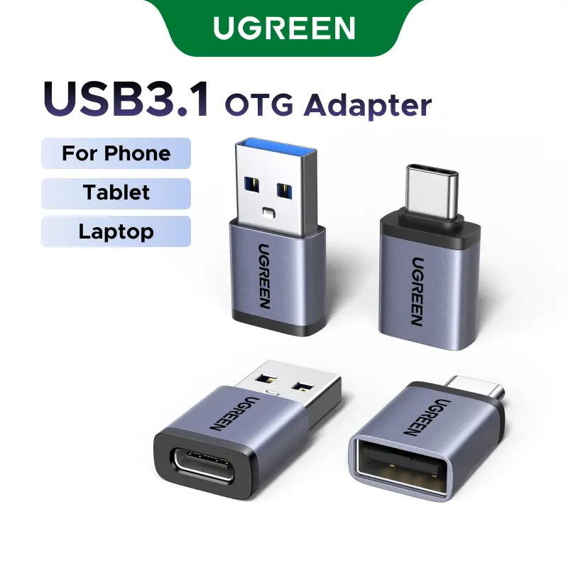 UGREEN USB to USB C Adapter & USB C to USB Adapter Combo 4-Pack, 10Gbps Type C USBC Adapter Compatible with MacBook, iPhone 17/16/15, iPad, Samsung Galaxy, Apple Watch,Summer Sale tiktokshopbacktoschool