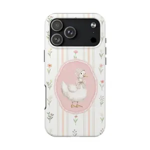 Durable Rubber Goose Mobile Phone Case - Wireless Cellphone Accessory with Resistance, Duck-Themed Casing Gift