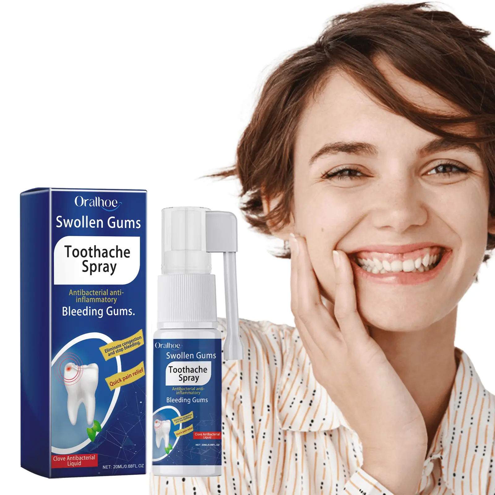 ORALHOE Toothache Relief Oral Spray | Soothes Gum Swelling & Pain, Gentle Care for Tooth Pain and Oral Discomfort