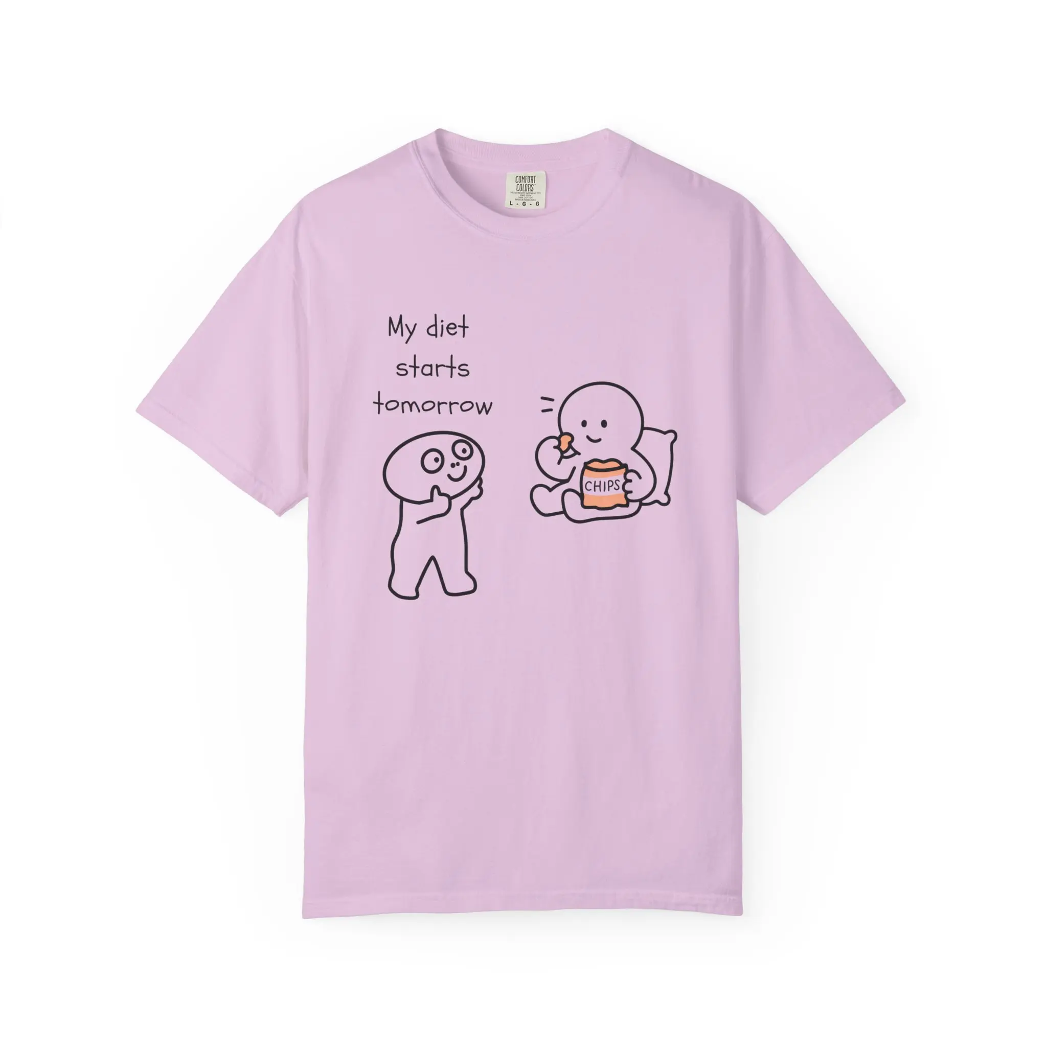 My Diet Starts Tomorrow Funny Diet T-Shirt Healthy Eating Humor Comfort Colors 1717 Graphic Tee