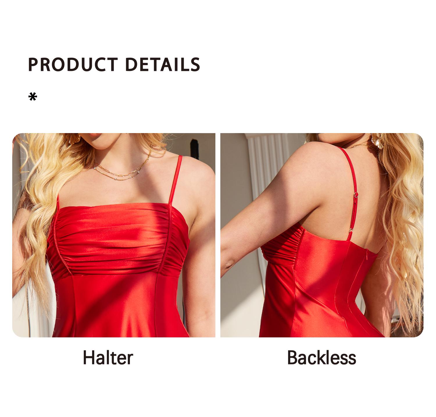 OYV Women's Satin Spaghetti Strap A-line Mini Dresses Bodycon Sleeveless Silky Night Out Short Dress OYV Women's Satin Spaghetti Strap A-line Mini Dresses Bodycon Sleeveless Silky Night Out Short Dress