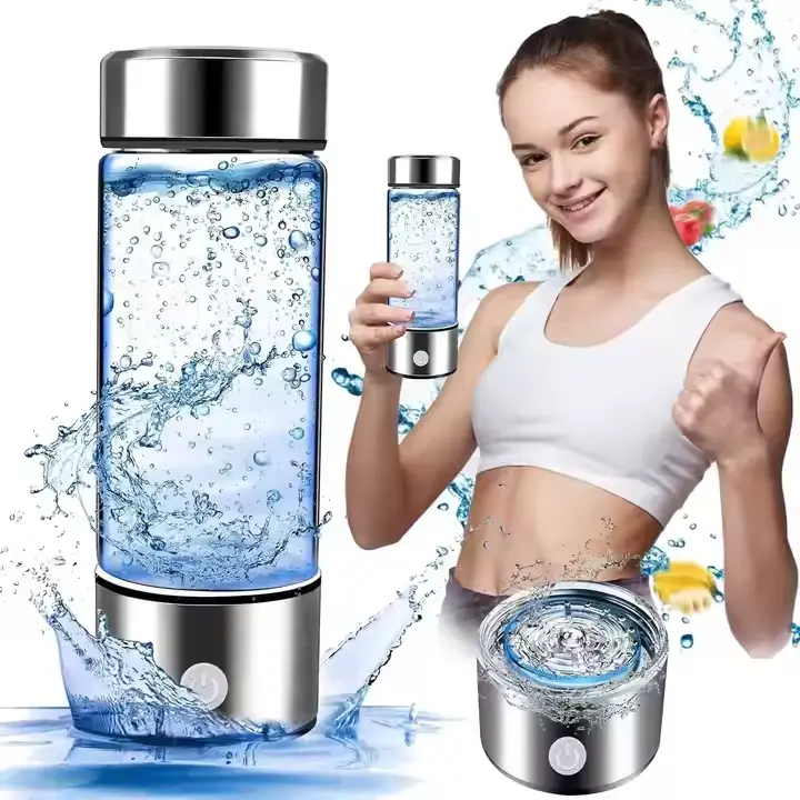 Hydrogen Water Bottle, Portable Hydrogen Water Bottle Generator with SPE PEM Technology Water Ionizer, Hydrogen Water Machine Improve Water for Home, Office, Travel, Exercise