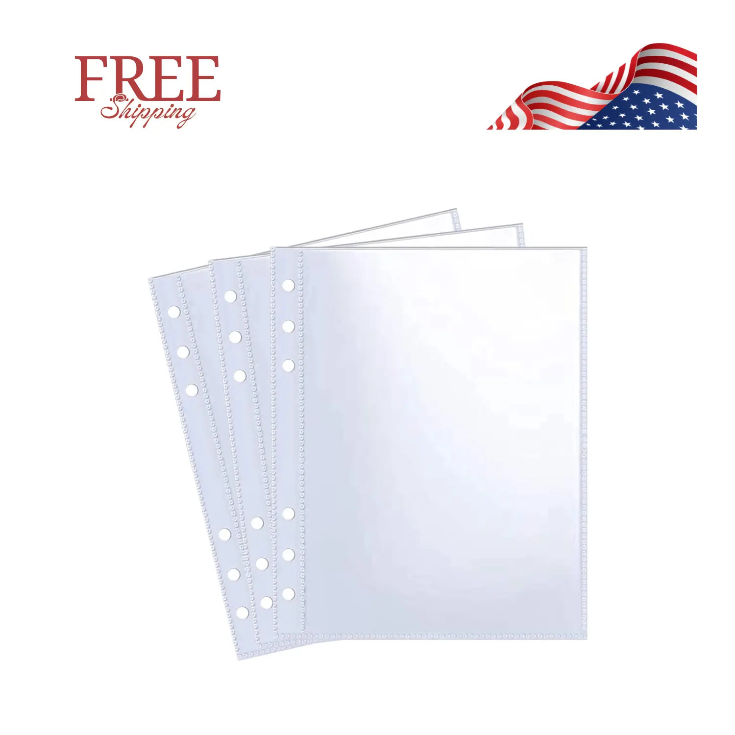 30 Pack 60 Pockets 5x7' Ultra-Clear Photocard Sleeves for 6 Ring A5 Binder