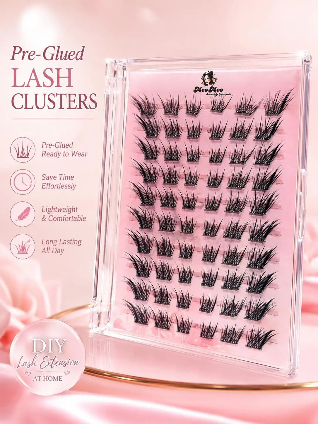 Pre-glued and Pre-mapped  DIY Eyelashes, Manhwa style, Manga Style, Dougyin Eyelash