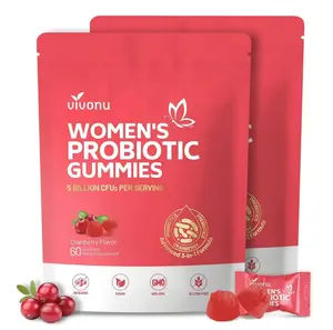 Women's Optimum Probiotic Gummies - Cranberry Flavor, 60 Count, 50% Off Summer Promo, Vegan, 5B CFU, Blended Vitamin Dietary Supplement for Women's Health & Body Balance