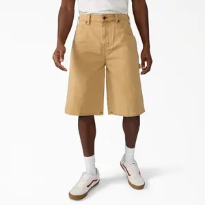 Dickies Worn In Relaxed Carpenter Duck Shorts, 13", 100% Cotton Relaxed Fit Full Zip, Workwear Casual Everyday Style