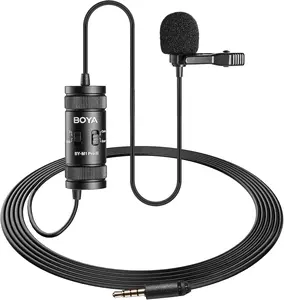 BOYA BY-M1 Pro II Omnidirectional Condenser Microphone (Battery Not Included) for iPhone, Android, PC, and Windows - Suitable for YouTube, interviews, and video recording; effective distance 19.6 feet.