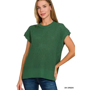 Zenana Oversized Crew Neck Sweater