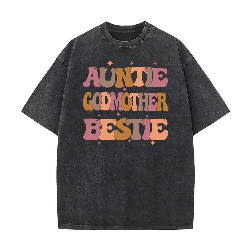 Auntie Godmother Bestie Washed tshirt, Best Auntie , Aunt Gift, Godmother Announcement, Bestie, Favorite Aunt, Gift For Her, Cute Auntie Gift Fit Hoodie