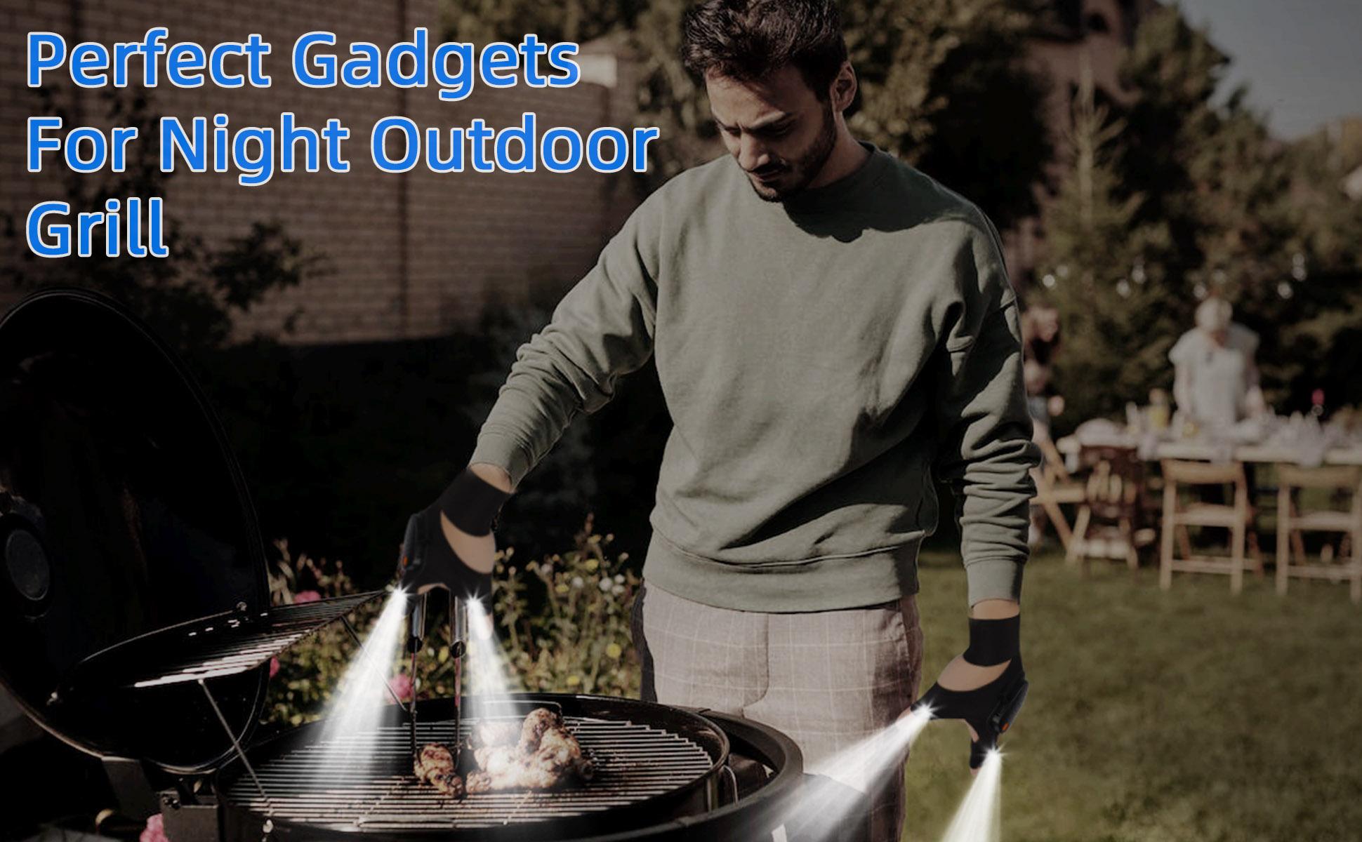 [Christmas Gifts]Rechargeable LED Flashlight Gloves, CoolGadget Tool Hands-Free Lights for Fishing RepairingCamping, Birthday Christmas Gifts for Men Dad HimHusband