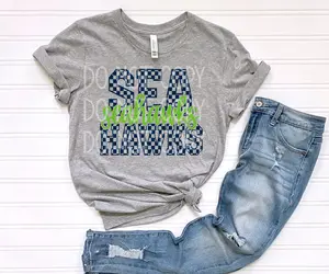 Seahawks Checker Name DTF