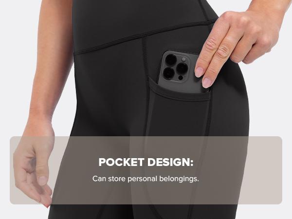 BRXL No Front Seam 25" Women's High Waisted Leggings Buttery Soft Adjustable Length Pockets Workout Yoga Gym Pilates Fitness Training Pant with Practical Pocket Design and Comfortable Fit-LOVE