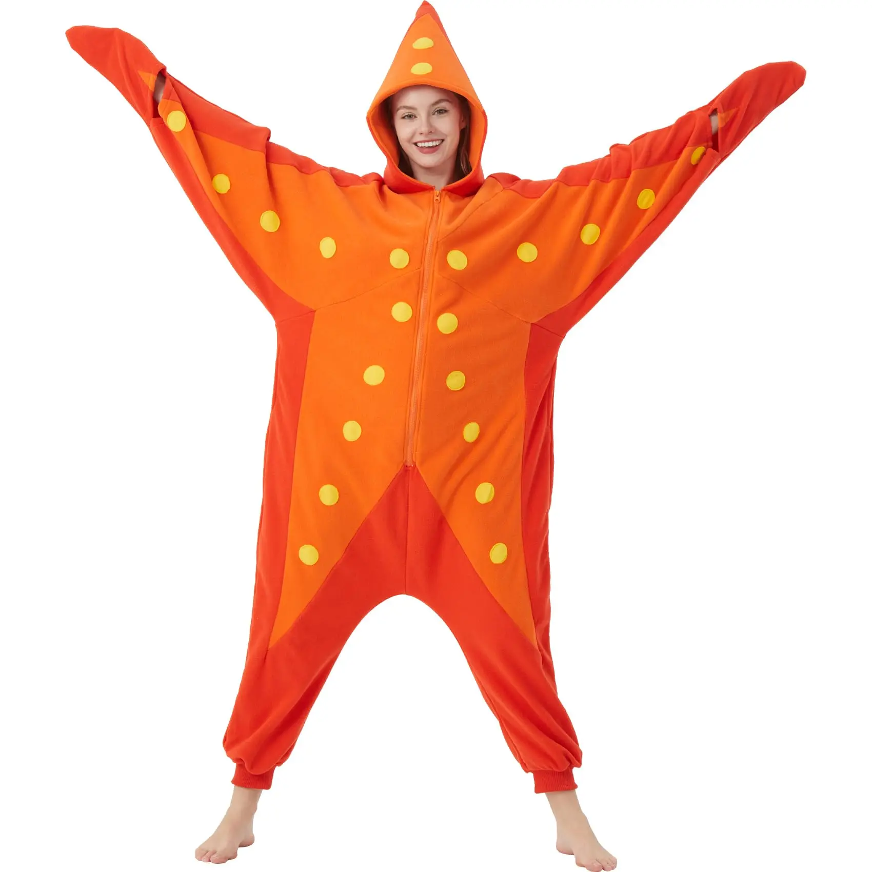 Women's Starfish Full Body Open Face Unitard Costume Bodysuit fursuit solo halloweencostume