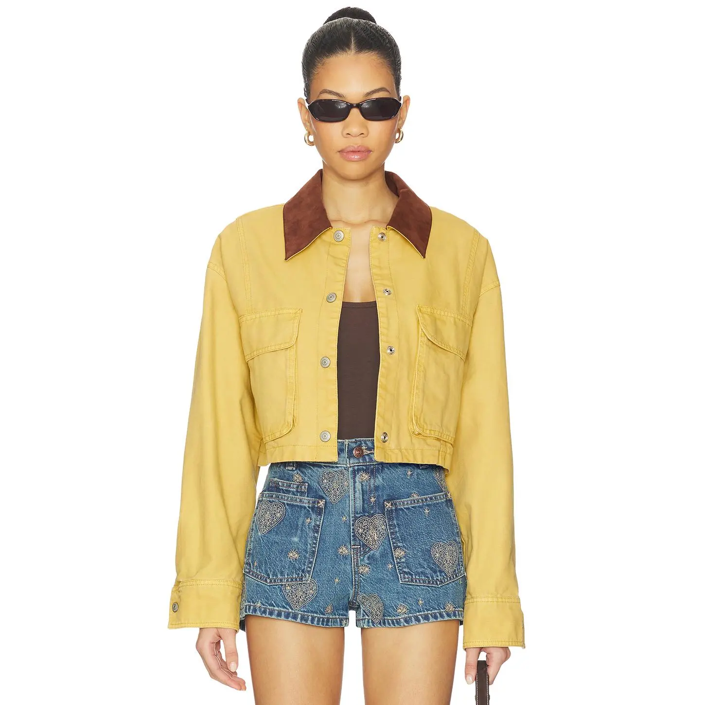 Free People x We The Free Martha Workwear Jacket in Rattan