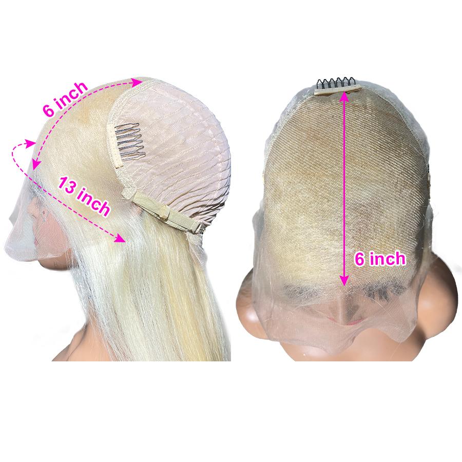 Hot Star 613 Blonde and Neon Red Straight and Body Wave HD Transparent 13x6 Lace Front Human Hair Wigs for Women Glueless Brazilian hair Lace Frontal PrePlucked Wig