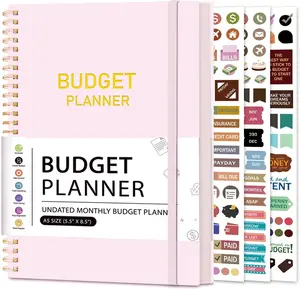 Monthly Budget Planner – Undated 12-Month Expense & Bill Tracker Financial Organizer