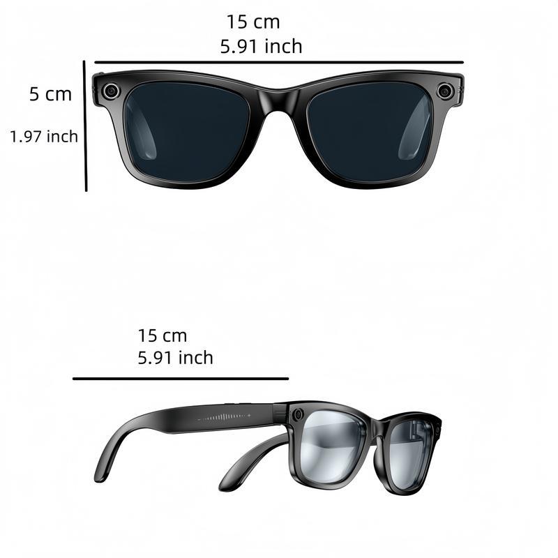 Smart AI Camera Glasses with 8MP Photochromic Lenses ,Button Touch Adjustment for Travel Outdoor Adventures Hands-Free Photography 160+Languages Real-Time Translation Bluetooth Wireless Wearable Video Recording UV Protection