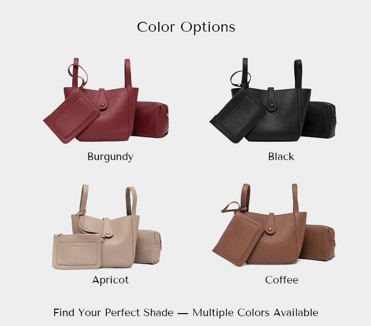 NEWBELLA Vera 3 PCS Set Top Handle Crossbody Bags Includes Handbag & Wallet Stylish Functional Design with Magnetic Closure Detachable Strap,FallFreshness