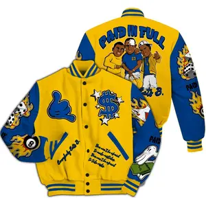 High Laney 1s - Everybody Paid In Full Graphic All Over Print, High-Quality Varsity Jacket – Durable & Stylish