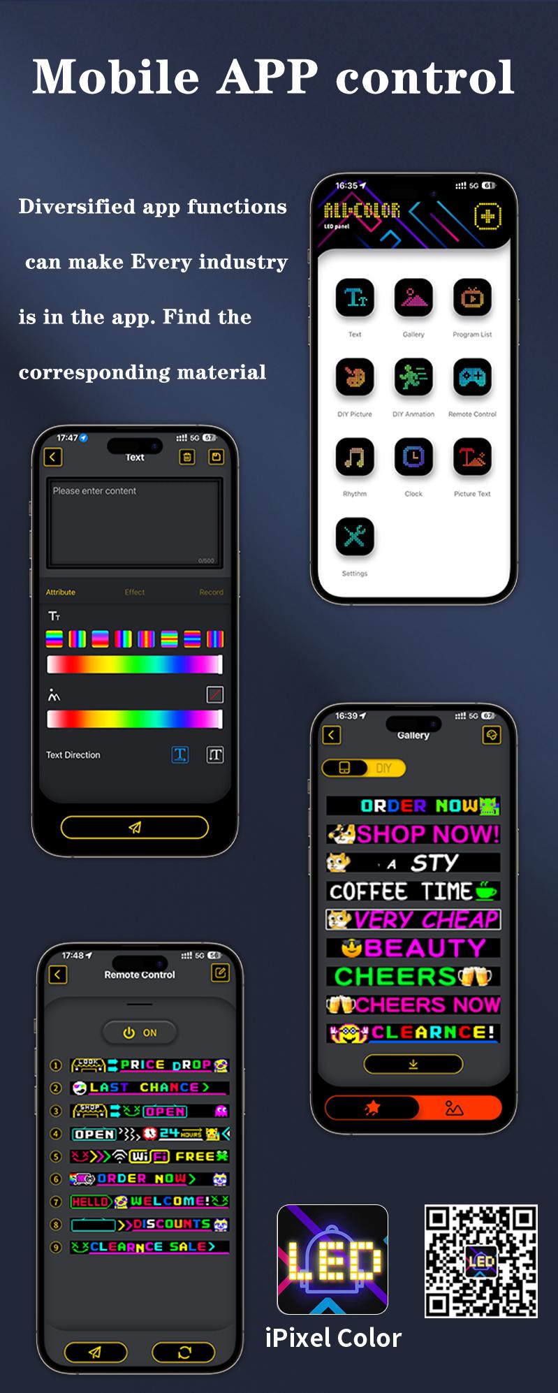 LED Flexible Display Screen Extra-Large Size: 7.56*69.37 Inches with App & Remote Control, Color LED Sign Board for Store Shop Advertisement Display, TikTok Shop Holiday Haul, IP65 Waterproof Soft Large Screen for Window and Front Desk Advertising