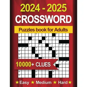 Crossword Puzzles Book For Adults: Over 10000+ Verified qlues: (Easy, Medium & Hard) Paperback – June 10, 2024