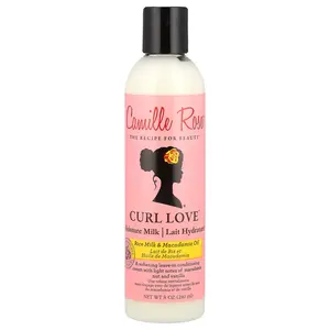 Camille Rose Curl Love® Moisture Milk, Leave-In Conditioning Cream, Rice Milk & Macadamia Oil, 8 oz (240 ml)