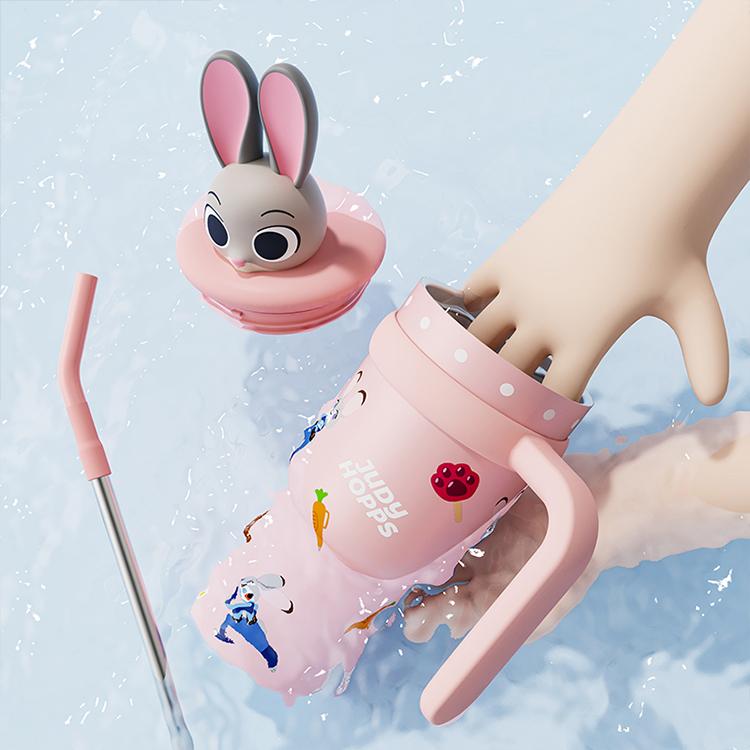 Disney Zootopia 2 Series Doll Ice Heater Insulated Cup 23OZ, Cute Tumbler,Adorable Zootopia Character Design, Perfect for DIY Cute Daily Drink Scenes, Ideal for Hot/Cold Drinks & Fan Use, Great for Daily Carry,Holiday Gift Birthday Gift Drinkware