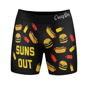 Mens Suns Out Buns Out Boxer Brief Funny Sarcastic Vacation Underwear Novelty Gag Gift Funny Graphic Boxers Summer  Funny Sarcastic  Mens Novelty Boxer Briefs Black
