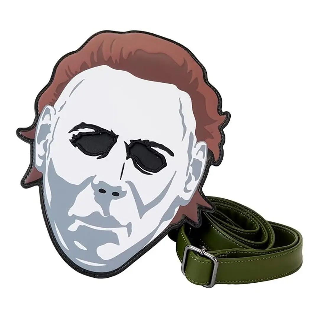 Loungefly Halloween Michael Myers Crossbody Bag, Women's Faux Leather Casual Shoulder Bag with Glow-in-the-Dark Applique, Messenger Bags, Graphic