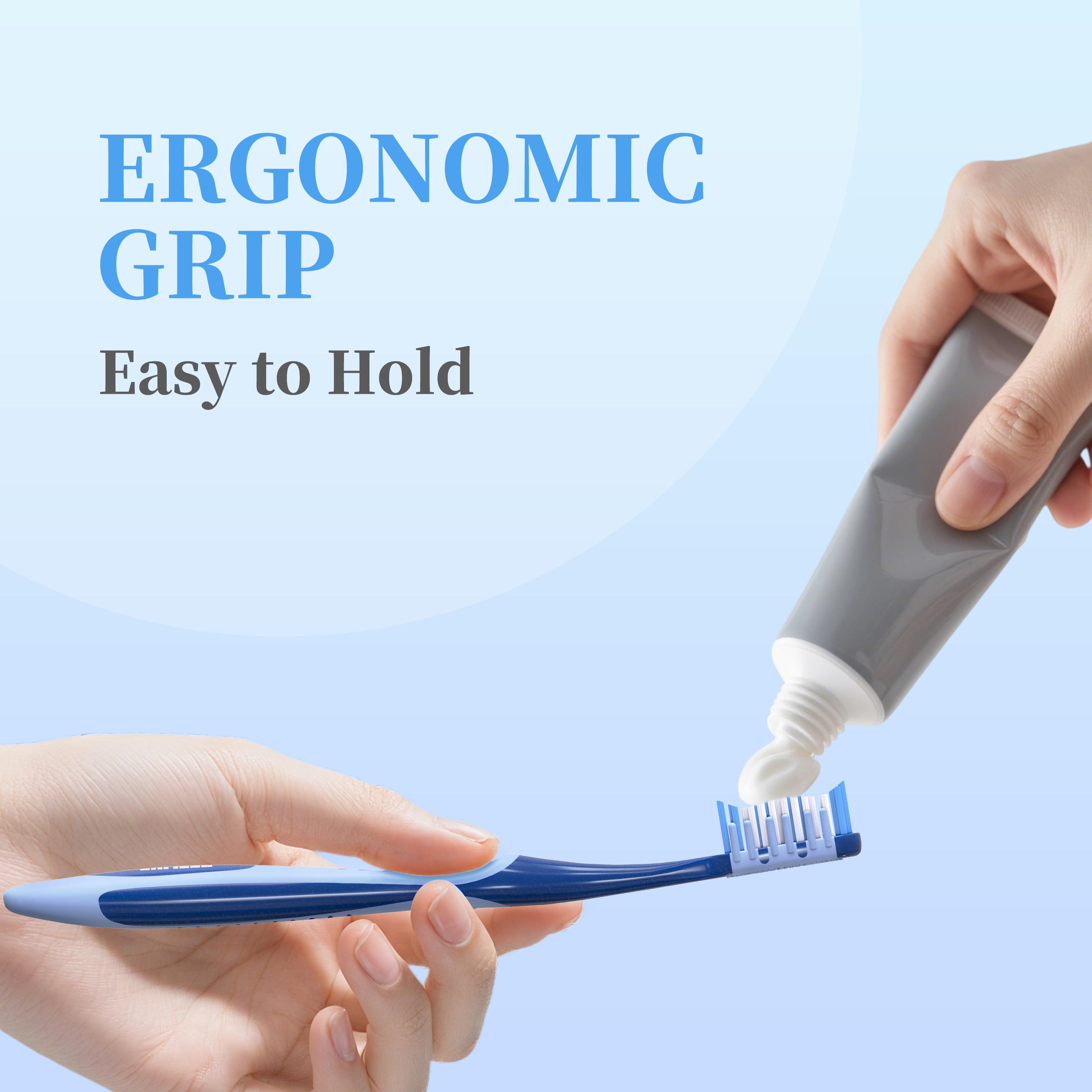 Ceelike Soft Bristle Criss-Cross Toothbrush | Twin Pack, Wave-Shaped Bristles & Ergonomic Handle | Soft Protection