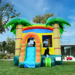 Tropical Breeze Bounce House with Slide Combo Tropical Breeze Bounce House with Slide Combo