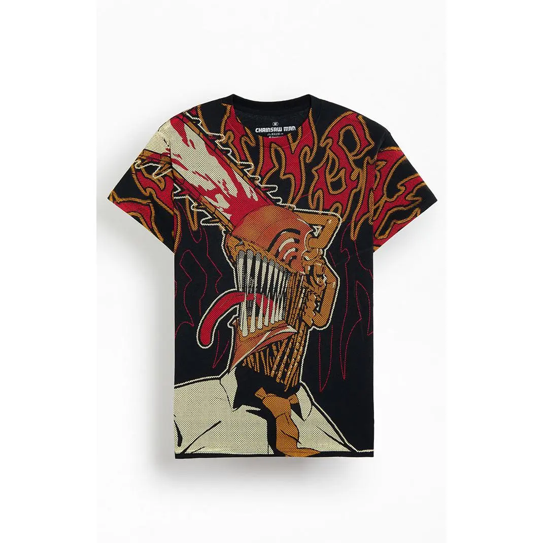 PacSun Men's Chainsaw Man AOP T-Shirt - Multicolor