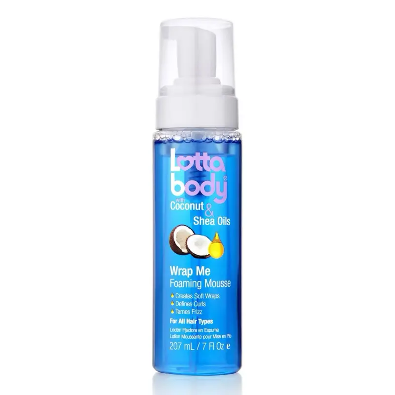 Lottabody Wrap Me Foaming Mousse- 7.0 fl oz: Curl Enhancing, Coily Hair, Textured Hair  Haircare