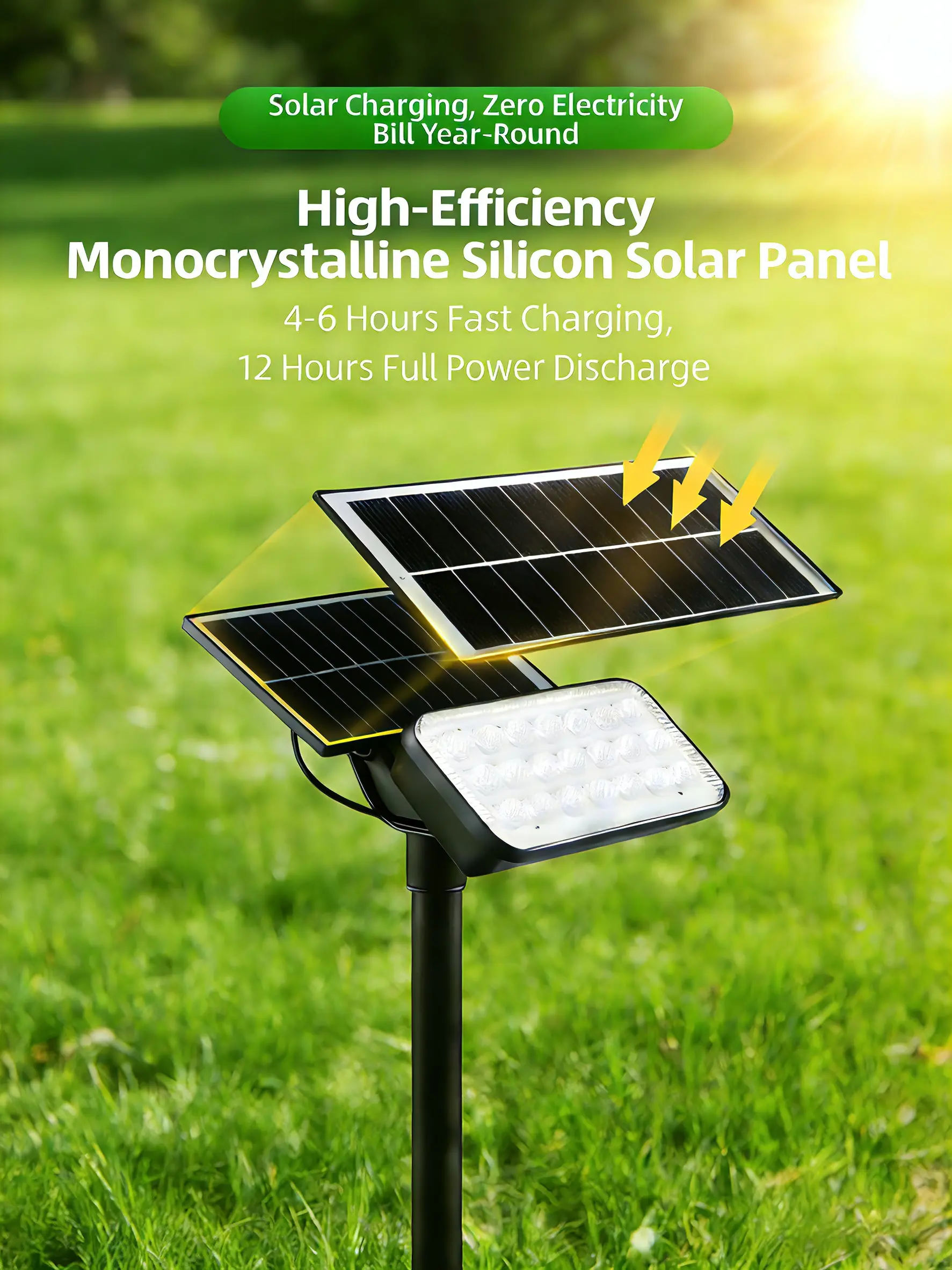 CTM Solar Tree Spotlights | 2-in-1 Design (Spot + Ambient) | 2000mAh Battery , Waterproof & Easy Install | Wireless LED Lights for Garden, Yard, Pathway, Landscape