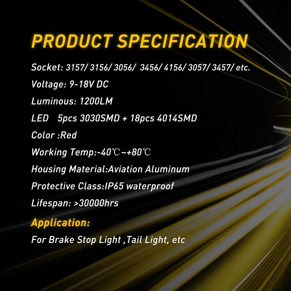 AUXITO 3157 Red LED Blinking Flashing Strobe Brake Stop Tail Light Parking Bulbs AUXITO 3157 Red LED Blinking Flashing Strobe Brake Stop Tail Light Parking Bulbs