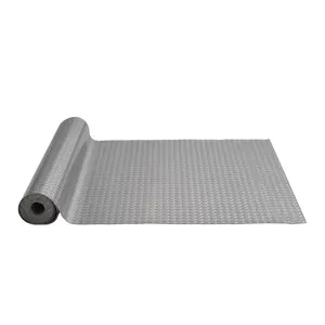 VEVOR Garage Floor Mat,  , 157.48 x 59.05 inch PVC Garage Flooring Roll, Non-slip Diamond Texture, 64.58 sq.ft Covering Space, Garage Mats for Under Cars, for Gyms Boats Car Trailer, Silver