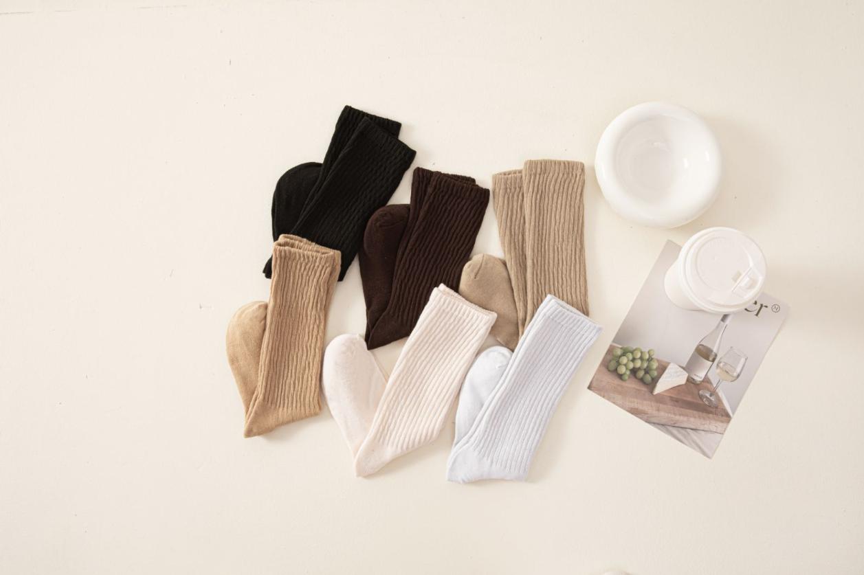 UnicornPro 5PCS Women's Casual Soft Comfy Warm Socks for Fall & Winter, Solid Mid-calf Socks, Women's Socks for Daily Wear