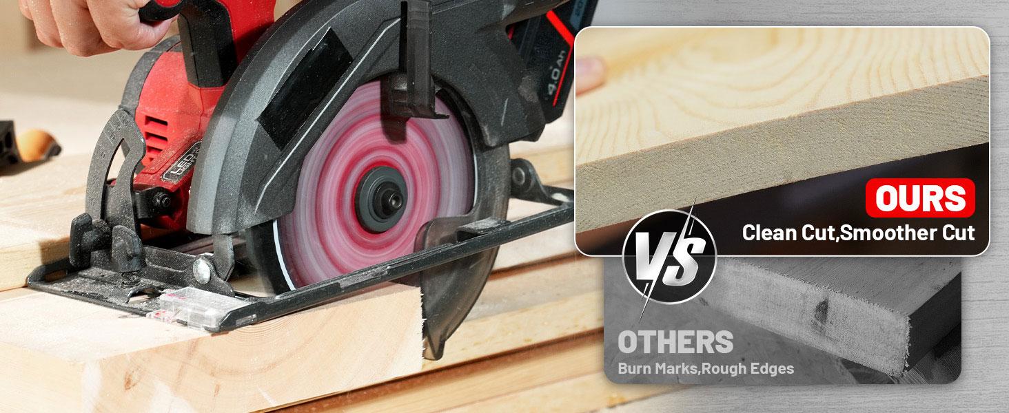 EZARC 7-1/4 Inch Circular Saw Blades 24T/40T/60T - FRAMING Wood Cutting Blade, Ultra-Thin 1.5mm Kerf, Non-Stick Coating, 2 Pack EZARC 7-1/4 Inch Circular Saw Blades 24T/40T/60T - FRAMING Wood Cutting Blade, Ultra-Thin 1.5mm Kerf, Non-Stick Coating, 2 Pack