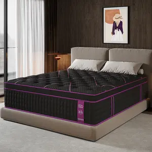 Luxury Gel Memory Foam Hybrid 5 Zone Pocket Spring Mattress In A Box Medium Firm Twin Full Queen King  12" 14" For Motion Isolation Edge Support